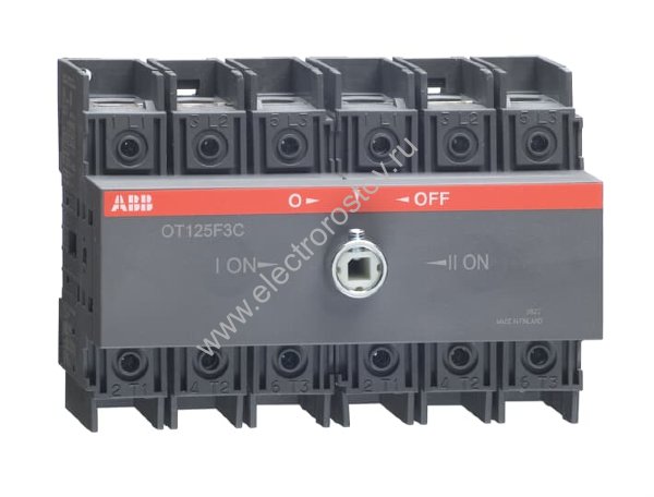 Рубильник реверсивный 3Р 125А без ручки OT125F3C ABB