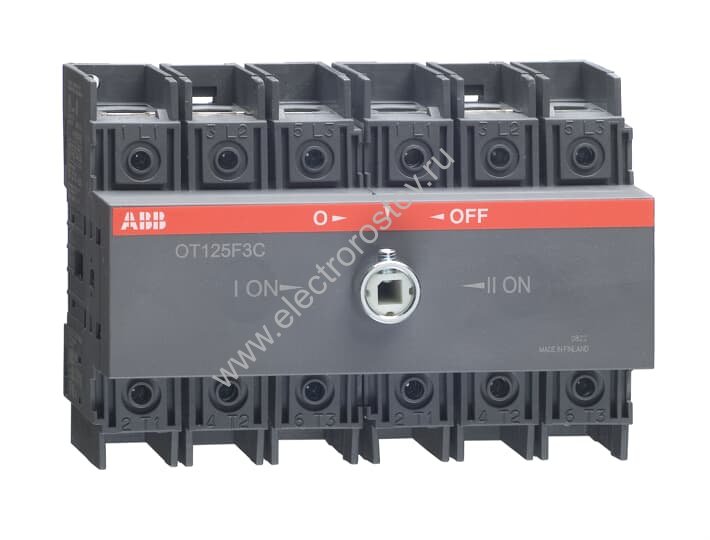 Рубильник реверсивный 3Р 125А без ручки OT125F3C ABB
