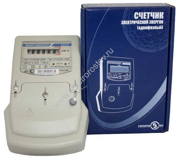 Счетчик электроэнергии 1Ф CE 101 S6 145 M6 Энергомера