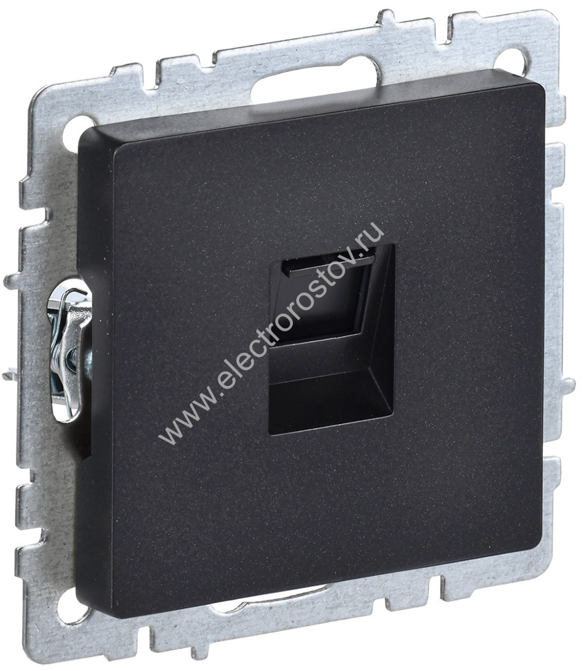 IEK BRITE BASE Черный Розетка комп. RJ45 кат.6 РК11-БрЧ