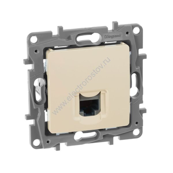 Etika Слоновая кость Розетка компьютерная 1-ая RJ-45, категория 5e Legrand