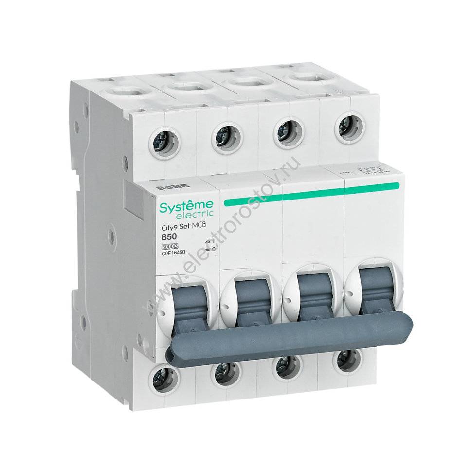 City9 Автоматический выключатель 6кА 4P B50 Systeme Electric