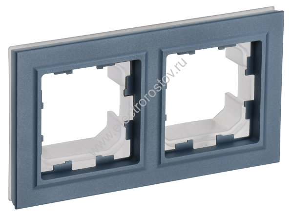 IEK BRITE BASE Маренго Рамка 2-м IP44 РУ-2-БрМ-44