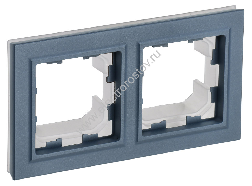 IEK BRITE BASE Маренго Рамка 2-м IP44 РУ-2-БрМ-44