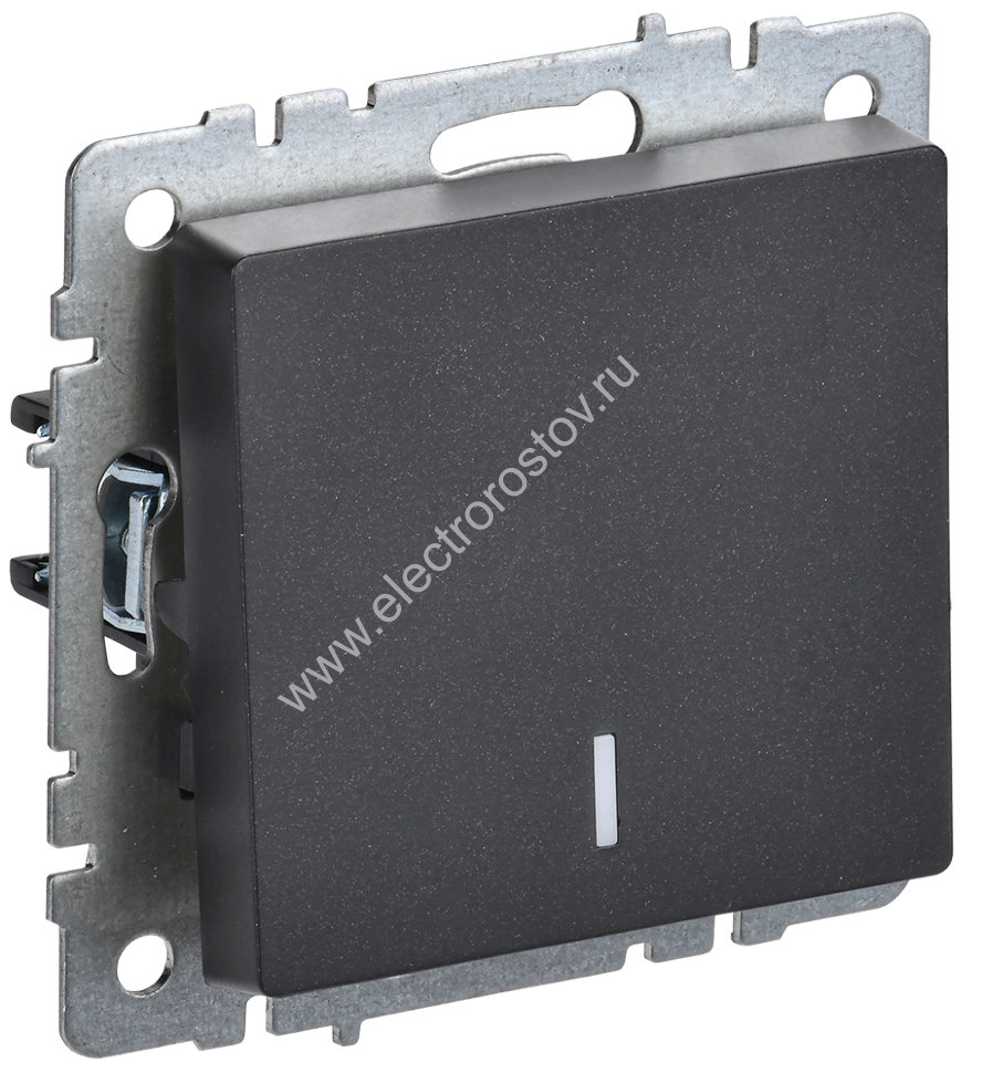 IEK BRITE BASE Черный Выключ. 1-кл с индик 10А ВС10-1-1-БрЧ