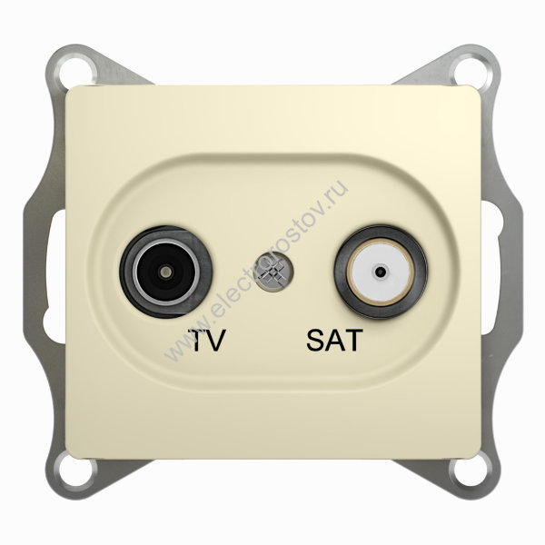 Glossa Бежевый Розетка TV-SAT оконечная 1DB Schneider Electric