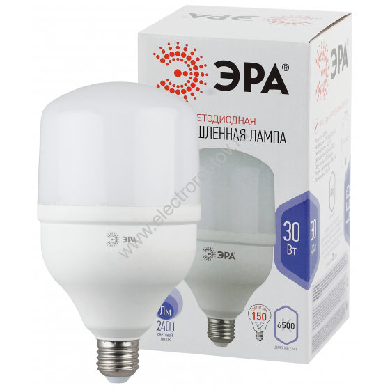Лампа светодиодная LED 30Вт E27 6500K ЭРА