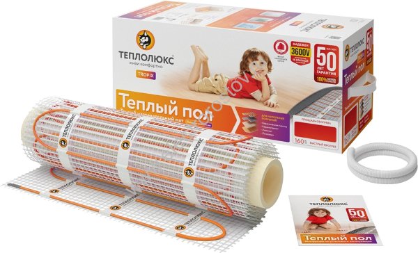 Двухжильный нагревательный мат 800Вт 5м² TROPIX Теплолюкс