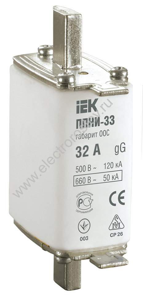 IEK Плавкая вставка предохранителя ППНИ-33, габарит 00С, 32А