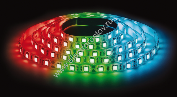 Лента светодиодная 12V IP20 7.2w/m RGB ЭРА (КРАТНО 5М)