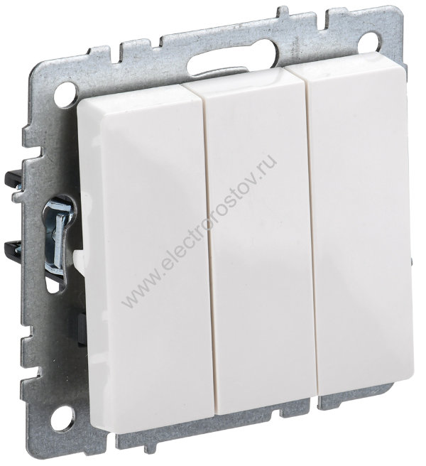 IEK BRITE BASE Белый Выключ. 3-кл. 10А ВС10-3-0-БрБ
