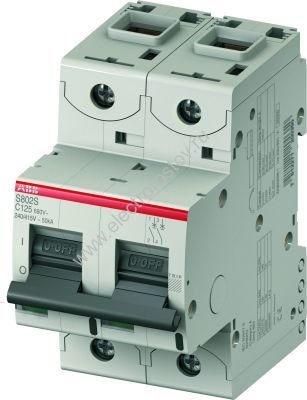 S802C Автоматический выключатель 2P С80 25кА ABB