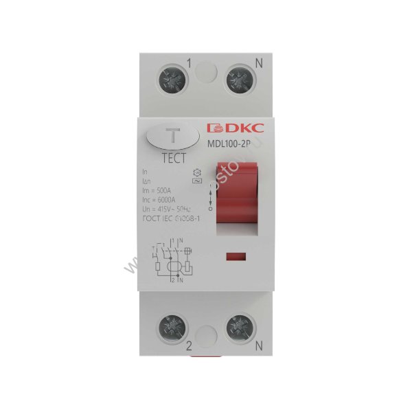DKC YON max Устройство защитного отключения УЗО ВДТ MAX MDL100, 2P, 100mA, 80A,тип АС