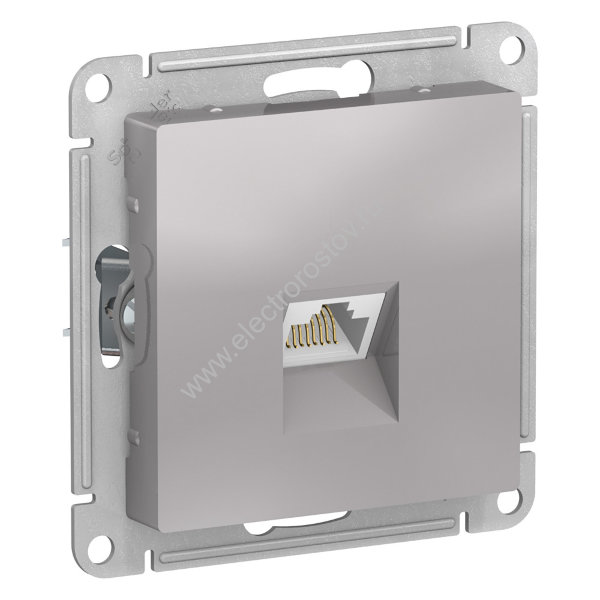 AtlasDesign Алюминий Розетка компьютерная 1-ая RJ45, кат. 6А Schneider Electric