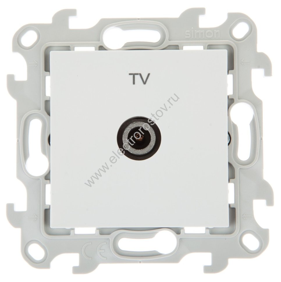 Simon 24 Белый Розетка TV одиночная Simon