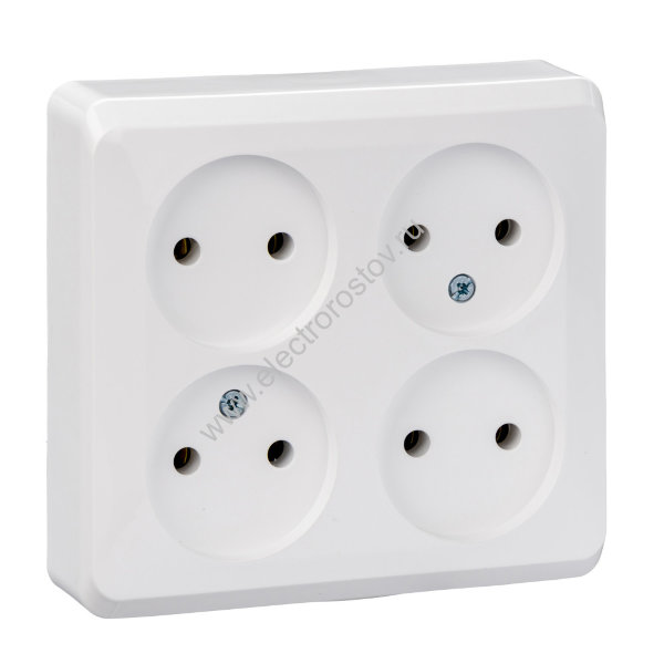 Этюд Белый Розетка 4-ая б/з Schneider Electric