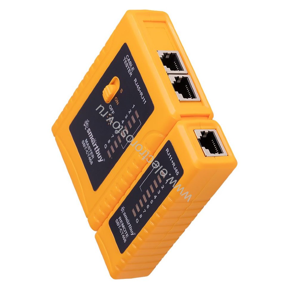 Тестер интернет кабеля CT468 RJ-45, RJ-11 Smartbuy