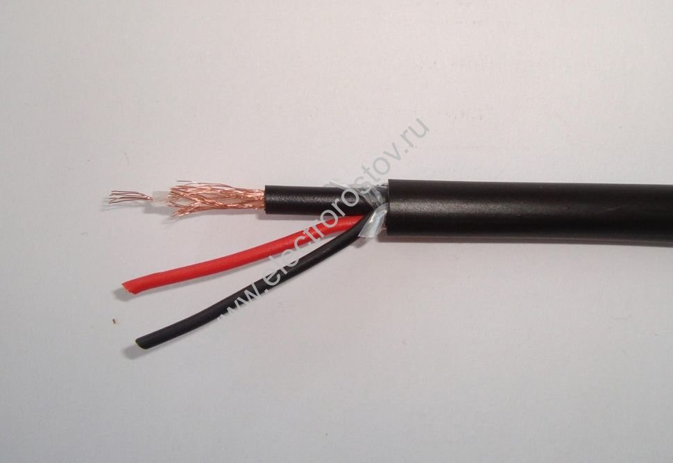 Кабель для видеонаблюдения КВК-2П+2x0,75 CCA outdoor RIPO