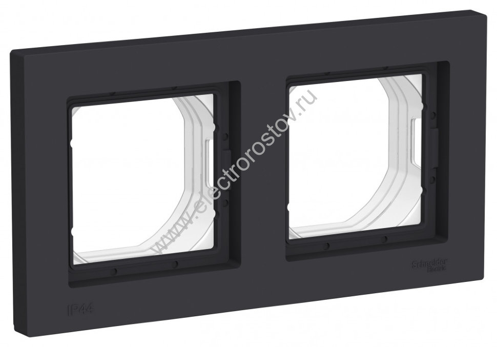 AtlasDesign Aqua Карбон Рамка 2-ая IP44 Schneider Electric