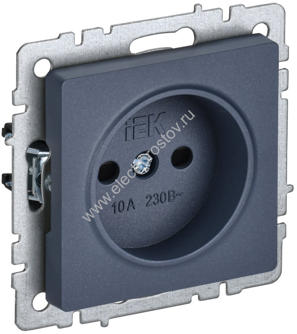 IEK BRITE BASE Маренго Розетка без з/к с з/ш 10А РСш10-2-БрМ