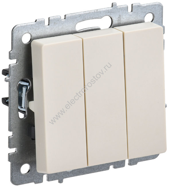 IEK BRITE BASE Бежевый Выключ. 3-к 10А ВС10-3-0-БрКр