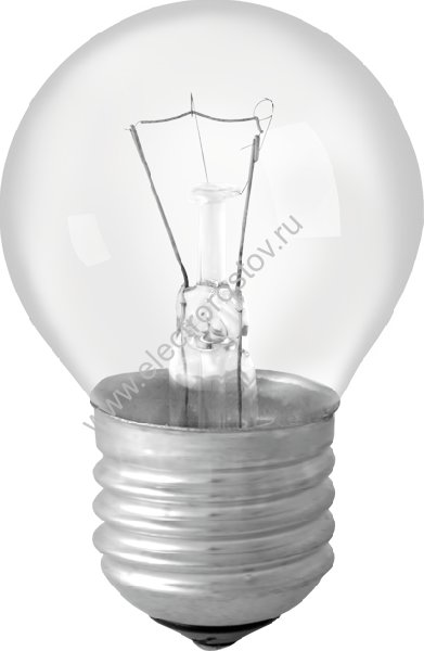 Лампа накаливания ШАР прозрач. 60Вт Е27 220В P45 OSRAM