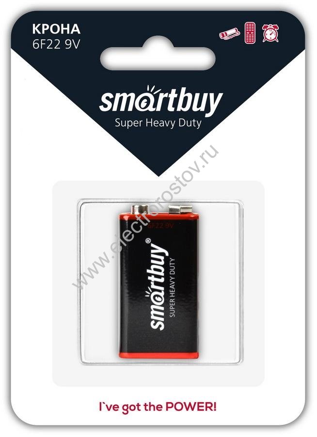 Батарейки Крона (бл. 1шт) Smartbuy