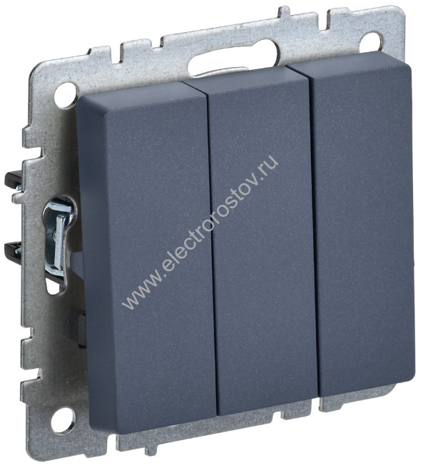 IEK BRITE BASE Маренго Выключ.3-кл 10А ВС10-3-0-БрМ