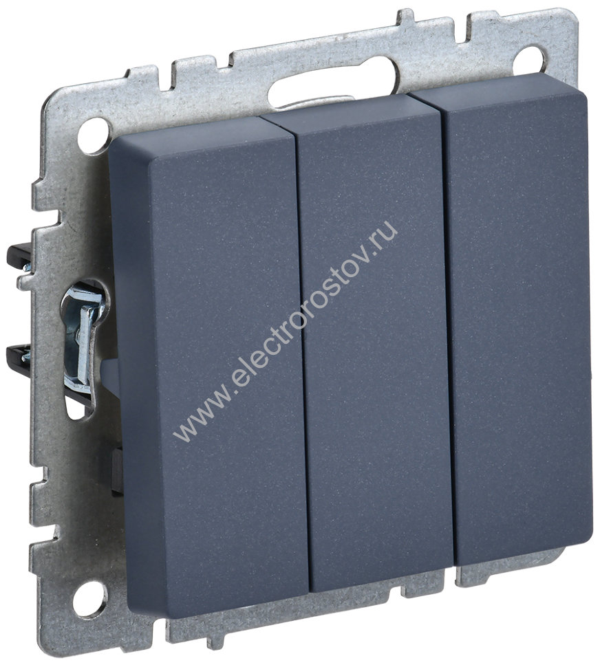 IEK BRITE BASE Маренго Выключ.3-кл 10А ВС10-3-0-БрМ
