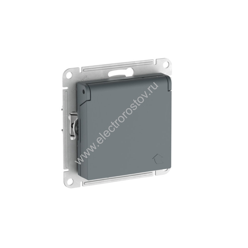 AtlasDesign Грифель Розетка 1-ая с/з со шторк. с крышкой с быстрозаж. клеммами Schneider Electric