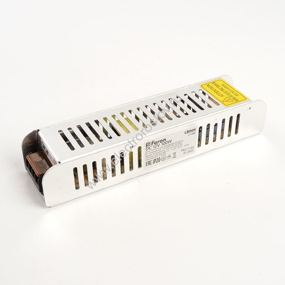 Блок питания метал 12V IP20 100W Feron
