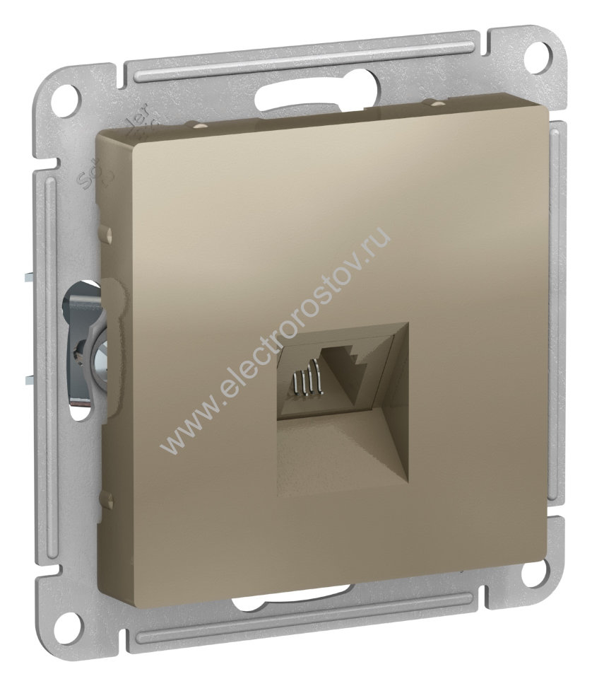 AtlasDesign Шампань Розетка телефонная RJ11 Schneider Electric