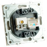 STEKKER Эмили Белый фарфор, soft touch Розетка TV + компьютерная RJ-45