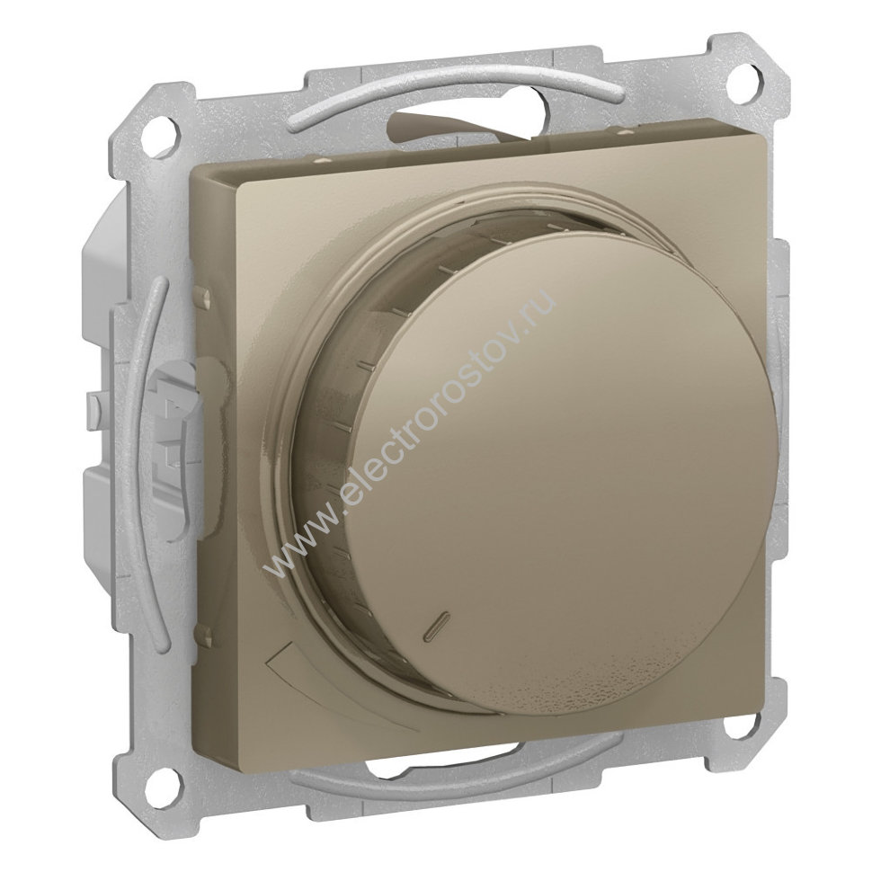 AtlasDesign Шампань Светорегулятор (диммер) поворотно-нажимной, 400Вт Schneider Electric