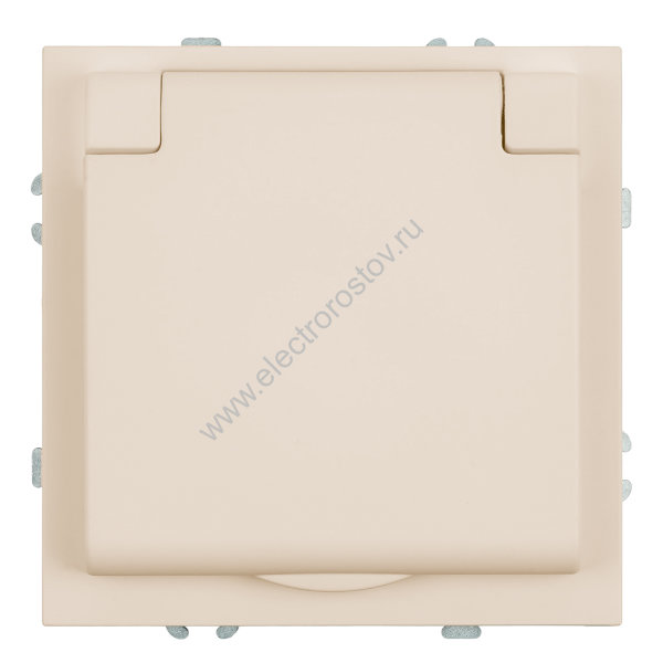 STEKKER Эмили Кашемир, soft touch Розетка 1-местная с крышкой с защ. шторками
