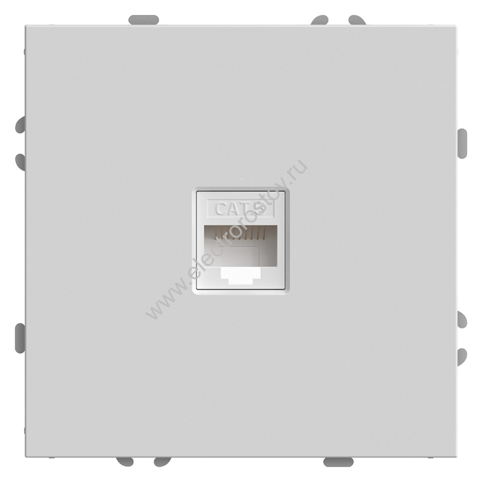 STEKKER Эмили Белый фарфор, soft touch Розетка компьютерная 1-местная RJ-45