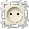 Simon 24 Слоновая кость Розетка 1-ая б/з, с защитными шторками Simon