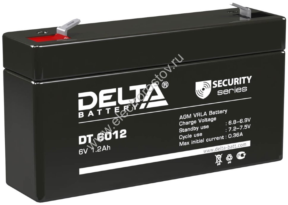 Аккумулятор 6В/1,2 А/ч DELTA