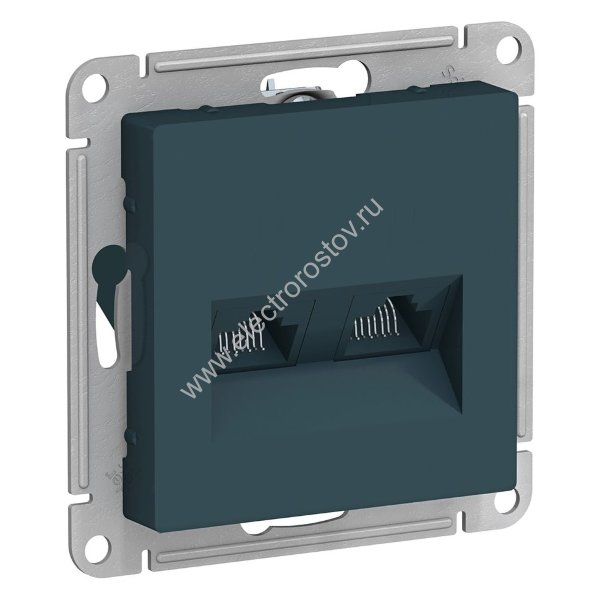 AtlasDesign Изумруд Розетка компьютерная 2-ая RJ45+RJ45, кат. 5e Schneider Electric
