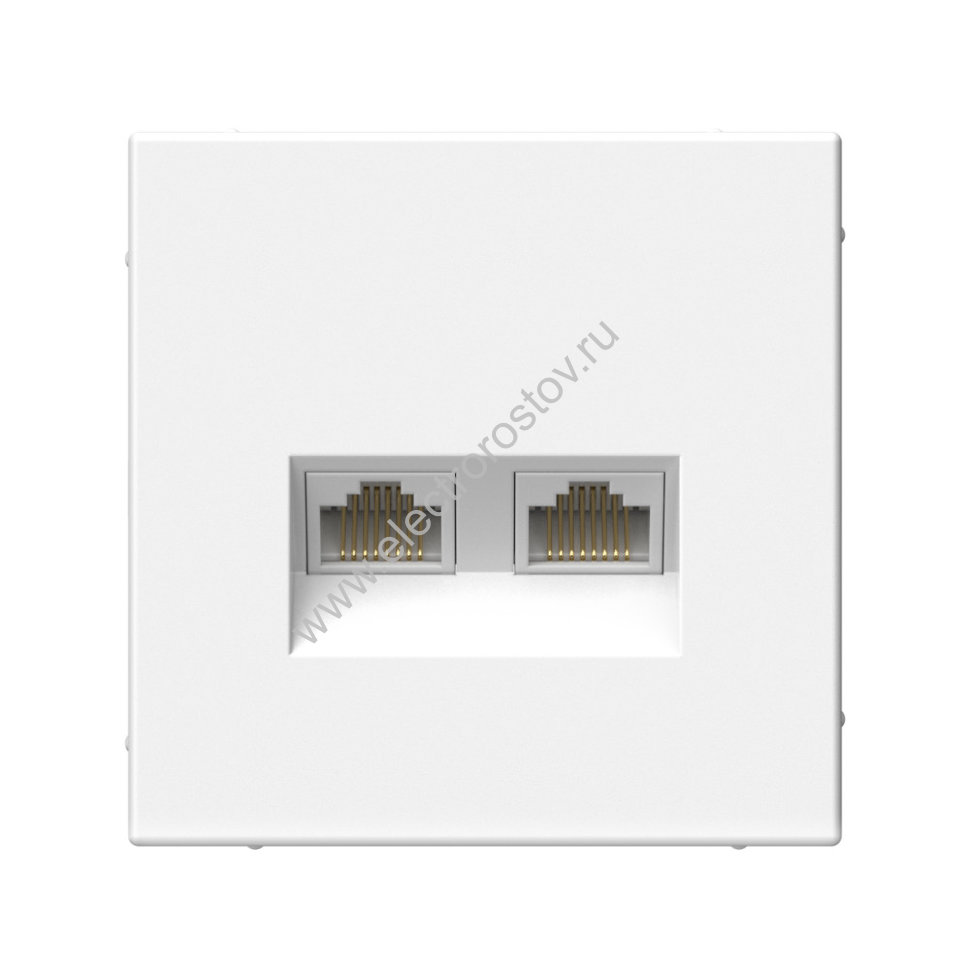Systeme Electric ArtGallery Белый Розетка двойная компьютерная RJ45+RJ45, кат.6А, механизм