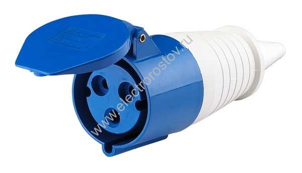 Розетка переносная 223 2Р+РЕ 32А 220В IP44 TDM