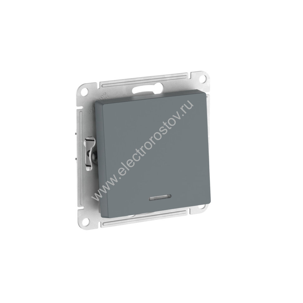 AtlasDesign Грифель Переключатель 1-клавишный с подсветкой c быстрозажим. клемм. Schneider Electric