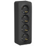 Blanca наруж Антрацит Розетка 4-ая с/з со шторками 16А, 250В, изолир. пластина Schneider Electric
