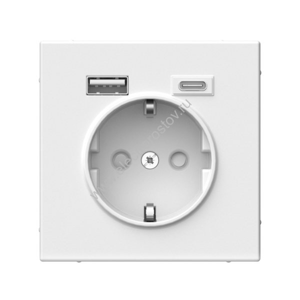 Systeme Electric ArtGallery Лотос Розетка 16А с 2 USB A+C, 5В/2,4А/3,0А, 2х5В/1,5А, механизм