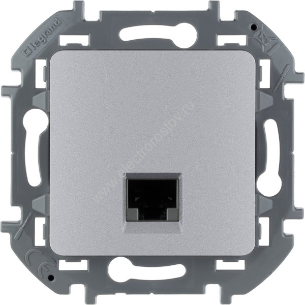 INSPIRIA Алюминий Розетка 1-ая RJ 45 - категория 6 - UTP Legrand