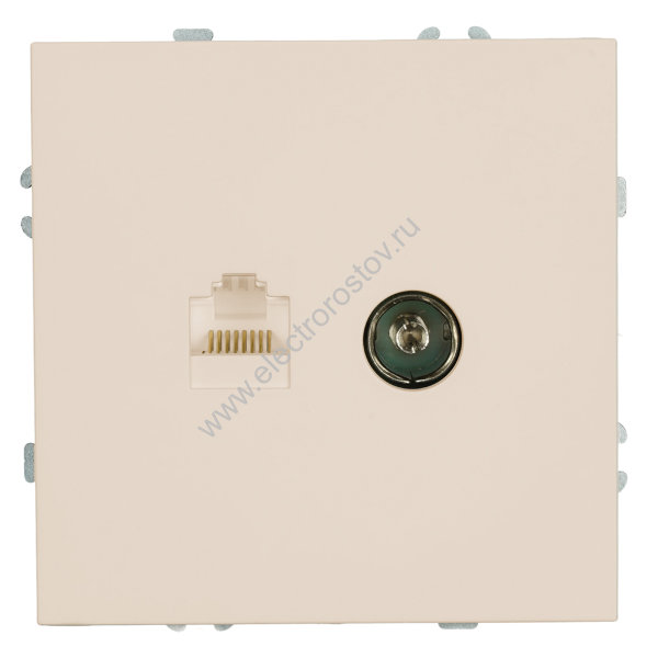 STEKKER Эмили Кашемир, soft touch Розетка TV + компьютерная RJ-45