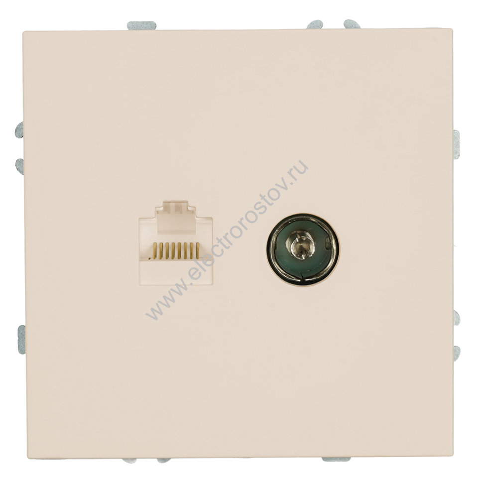 STEKKER Эмили Кашемир, soft touch Розетка TV + компьютерная RJ-45
