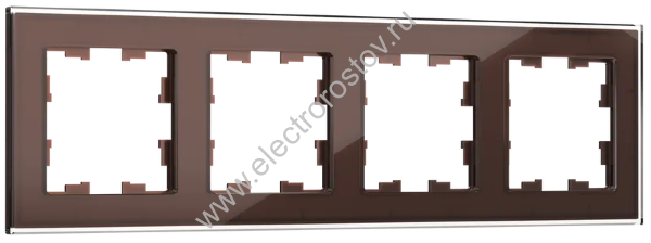 IEK BRITE DECOR Темн.бронза глянц стекло Рамка 4-м РУ-4-2-БрТБ