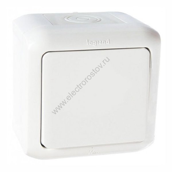 Quteo Белый IP44 Выключатель кнопочный 1-клавишный Legrand