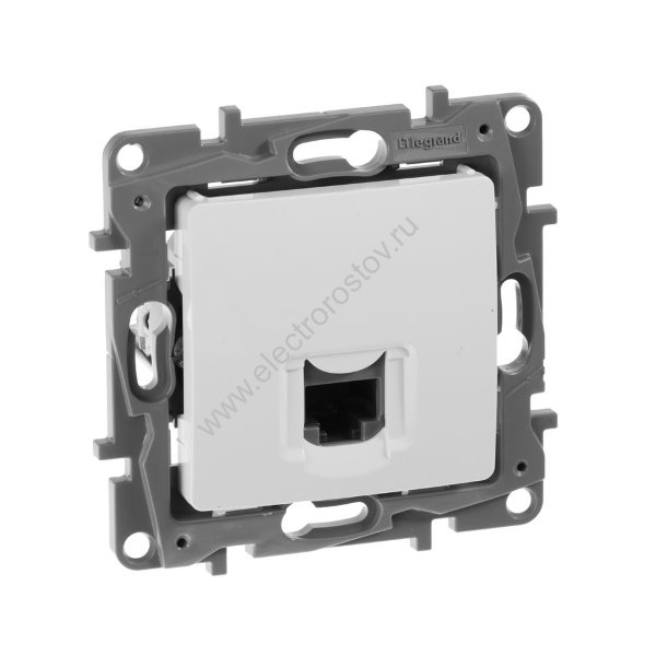 Etika Белый Розетка компьютерная 1-ая RJ-45, категория 5e Legrand